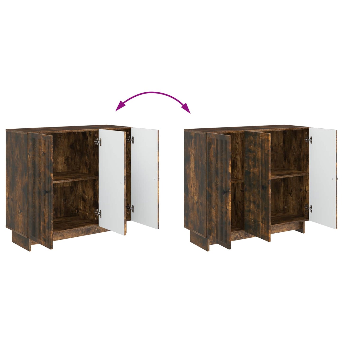 Sideboard Räuchereiche 89 x 34,5 x 80 cm Holzwerkstoff