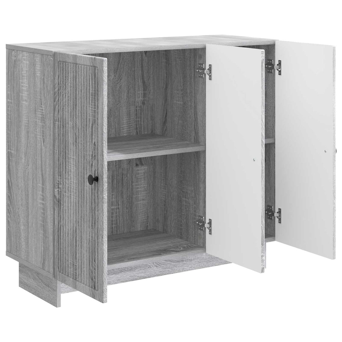 Sideboard Sonoma-Grau 89 x 34,5 x 80 cm Holzwerkstoff