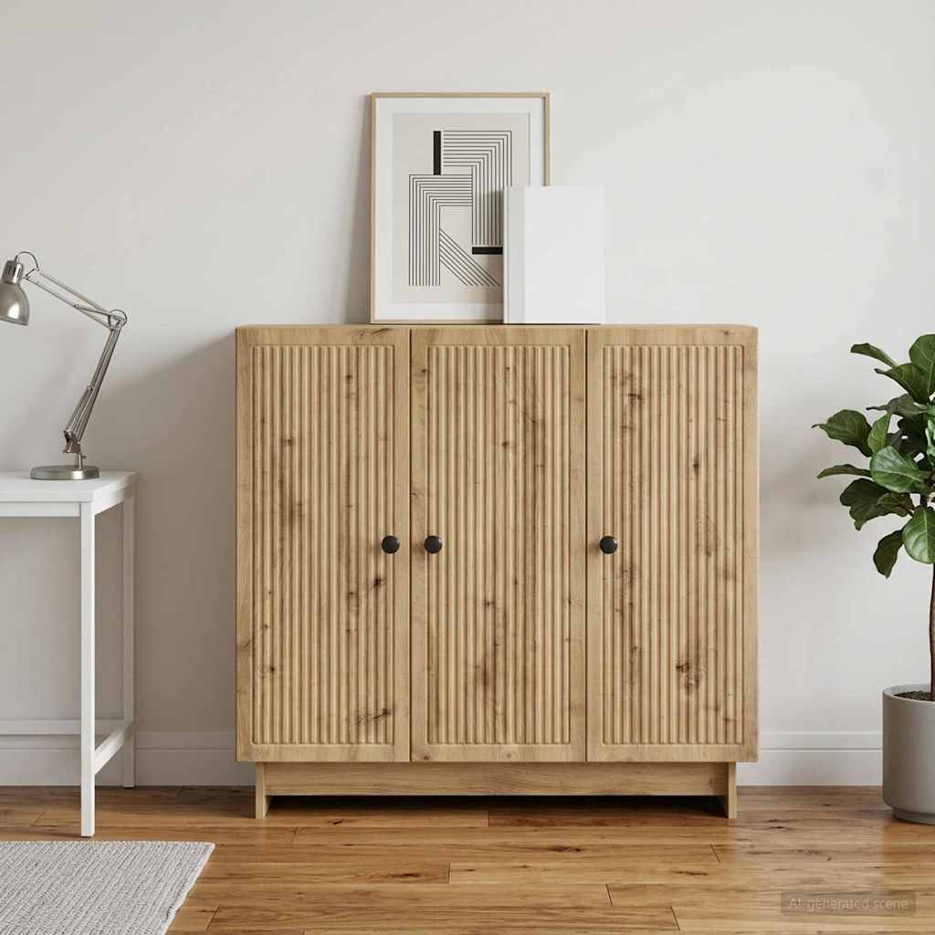 Sideboard Artisan-Eiche 89 x 34,5 x 80 cm Holzwerkstoff