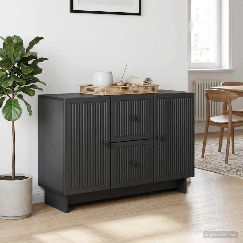 Sideboard Schwarz 89 x 34,5 x 60 cm Holzwerkstoff