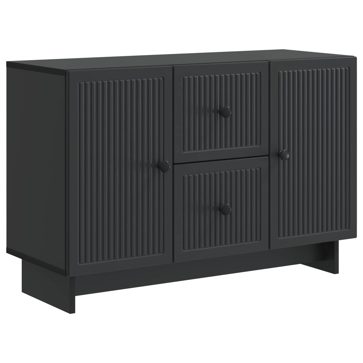 Sideboard Schwarz 89 x 34,5 x 60 cm Holzwerkstoff