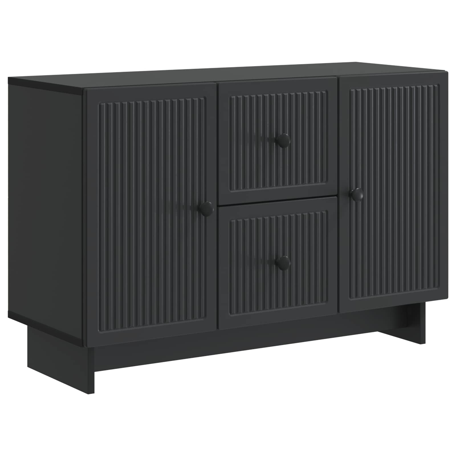 Sideboard Schwarz 89 x 34,5 x 60 cm Holzwerkstoff