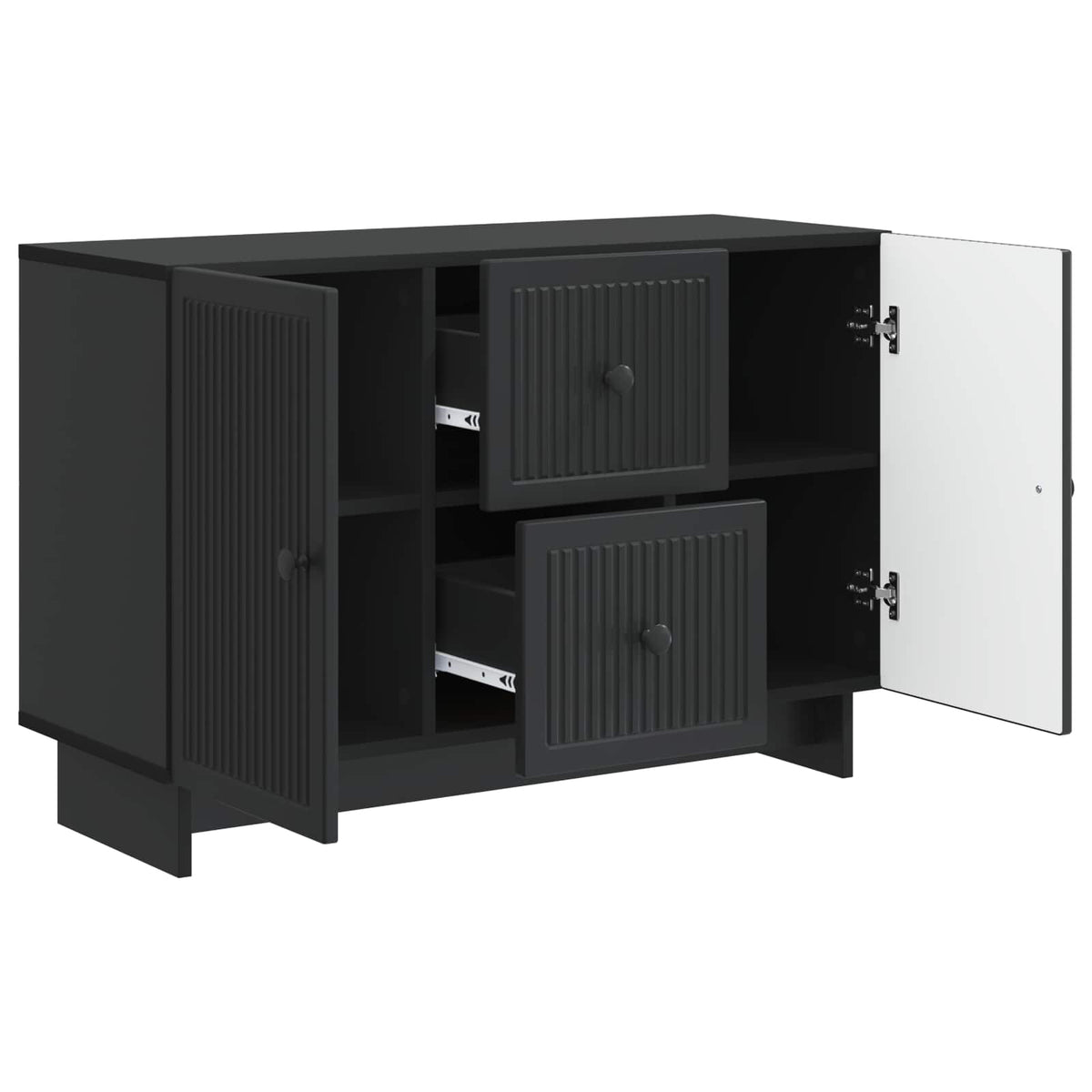 Sideboard Schwarz 89 x 34,5 x 60 cm Holzwerkstoff