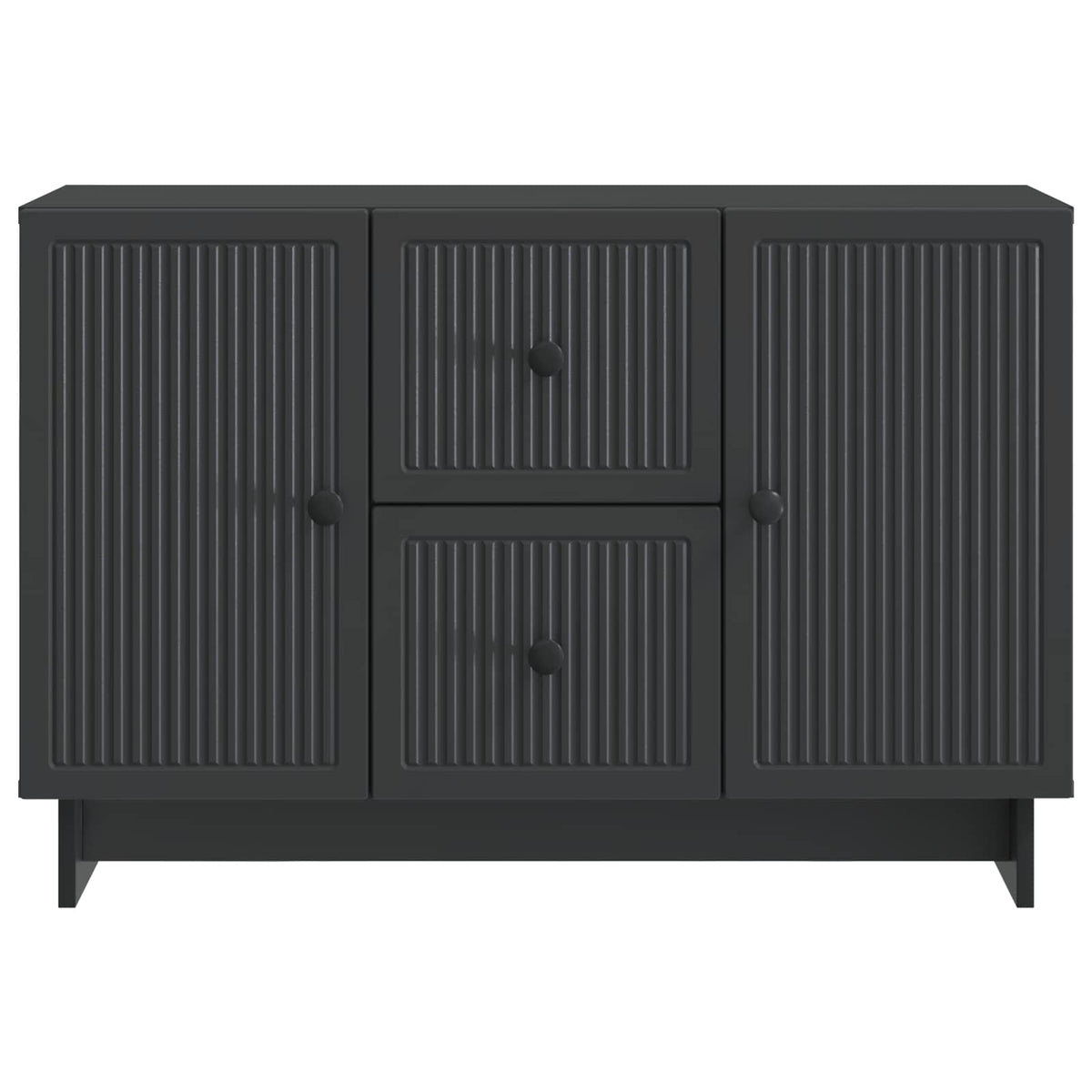 Sideboard Schwarz 89 x 34,5 x 60 cm Holzwerkstoff