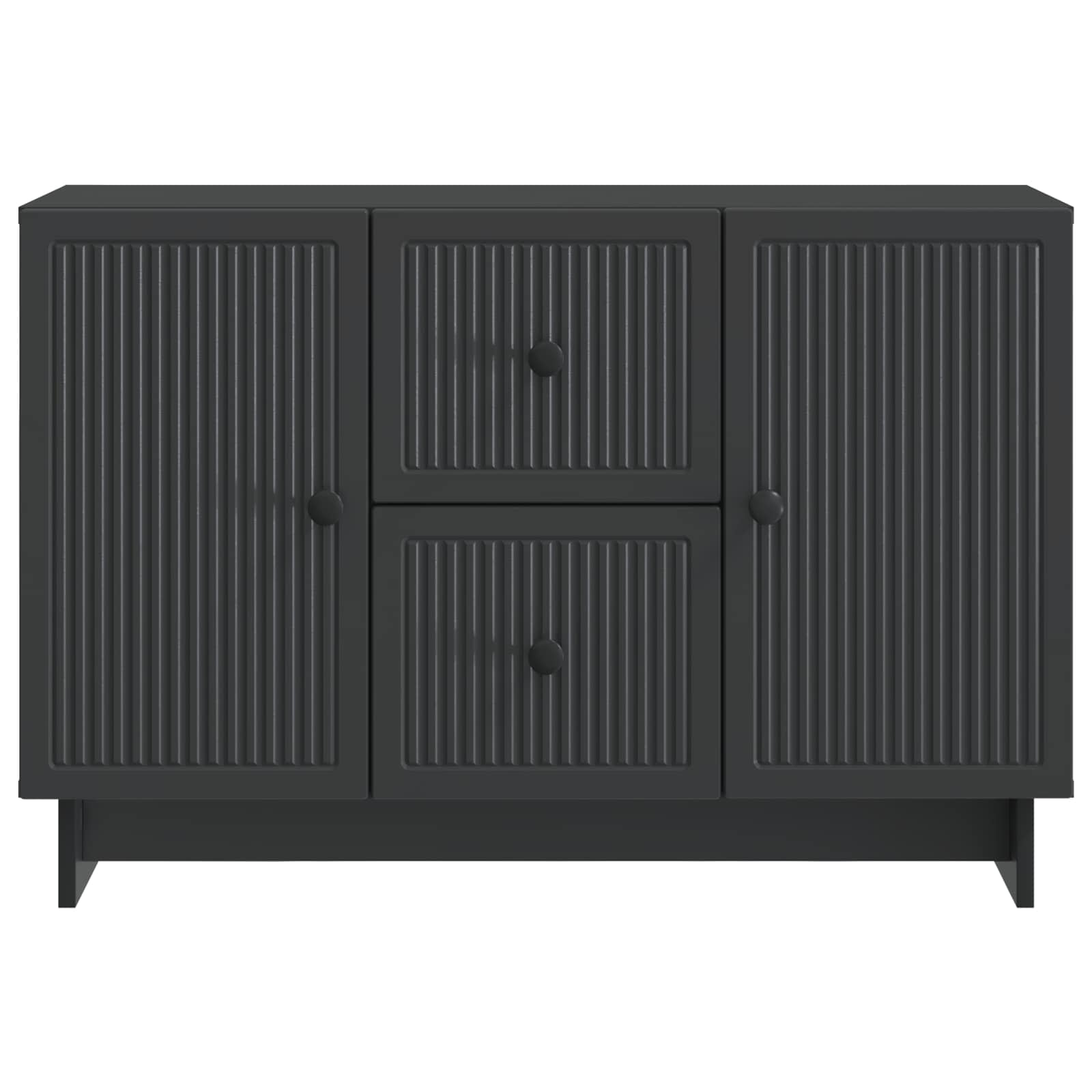 Sideboard Schwarz 89 x 34,5 x 60 cm Holzwerkstoff
