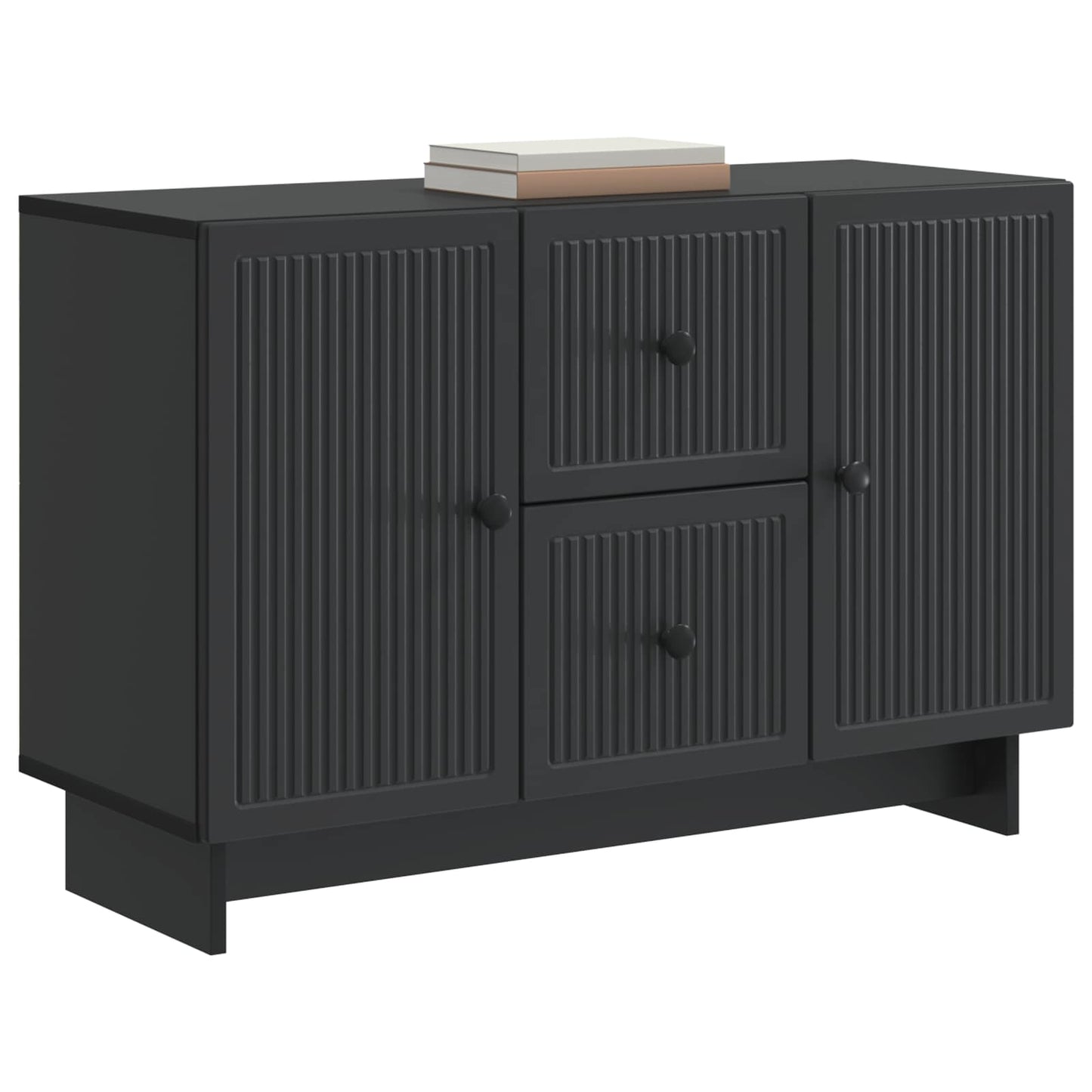 Sideboard Schwarz 89 x 34,5 x 60 cm Holzwerkstoff