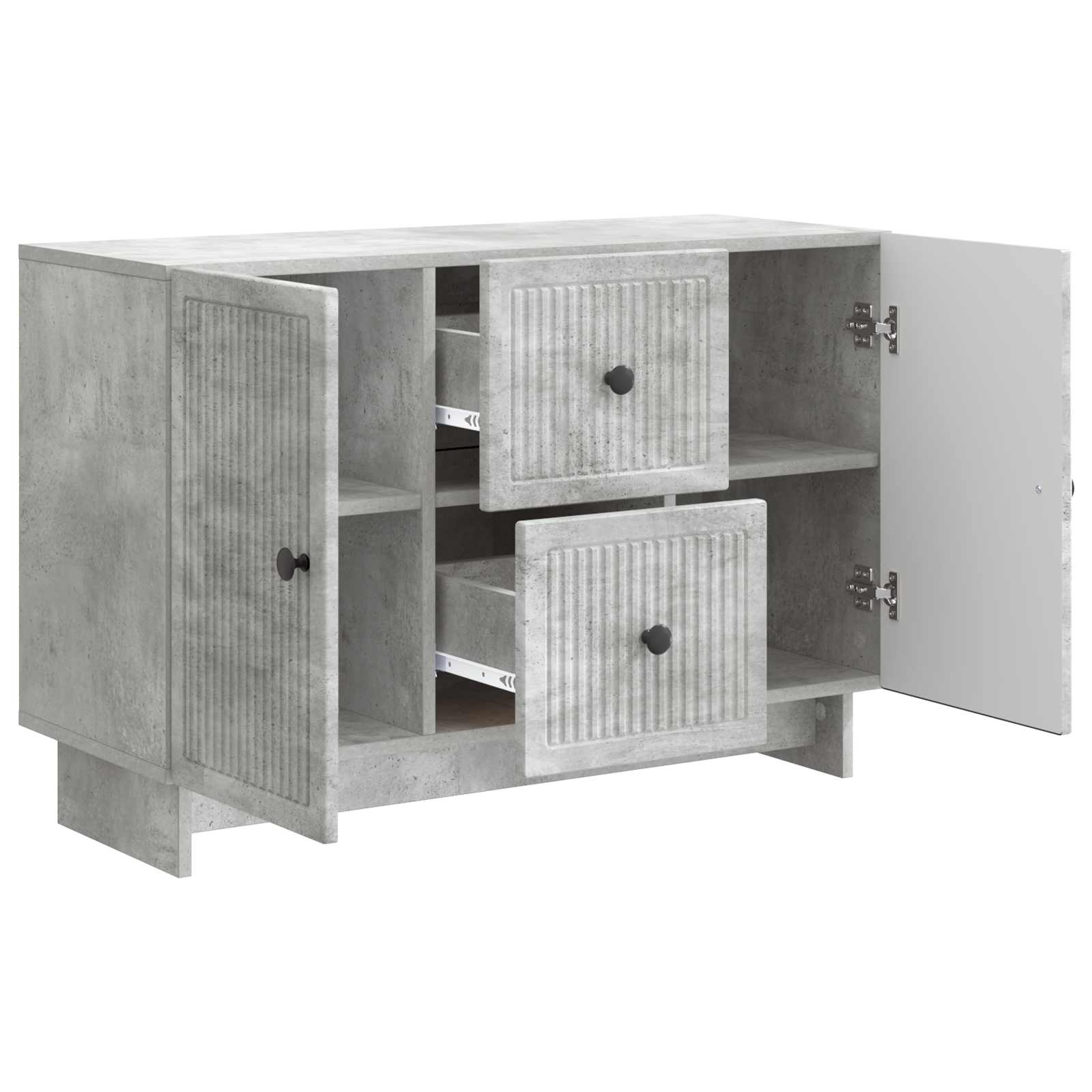 Sideboard Betongrau 89 x 34,5 x 60 cm Holzwerkstoff