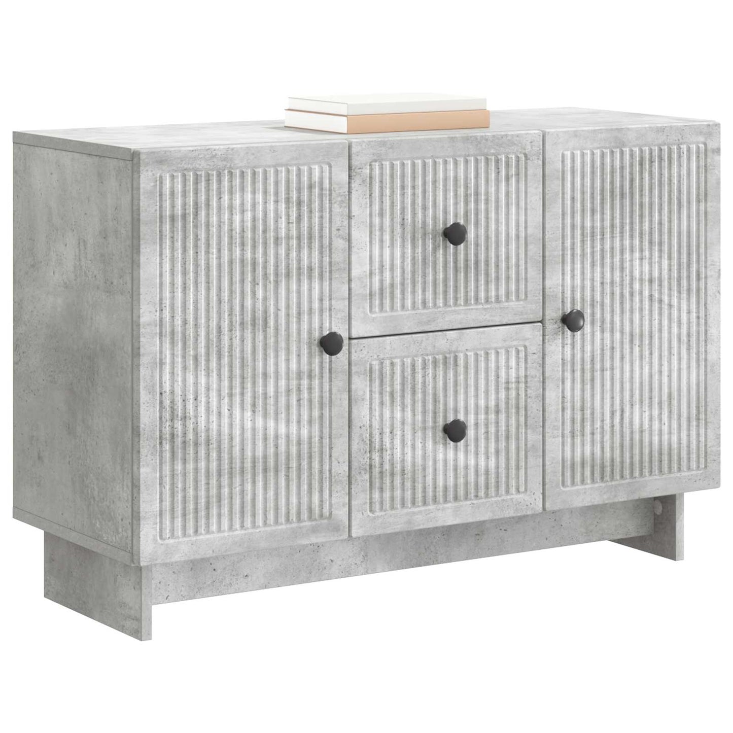 Sideboard Betongrau 89 x 34,5 x 60 cm Holzwerkstoff