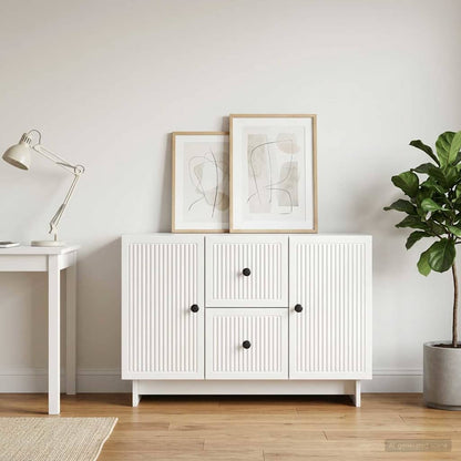 Sideboard Hochglanz Weiß 89 x 34,5 x 60 cm Holzwerkstoff