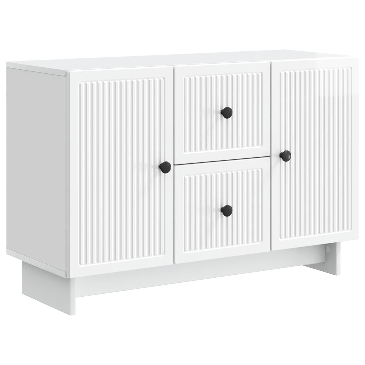 Sideboard Hochglanz Weiß 89 x 34,5 x 60 cm Holzwerkstoff