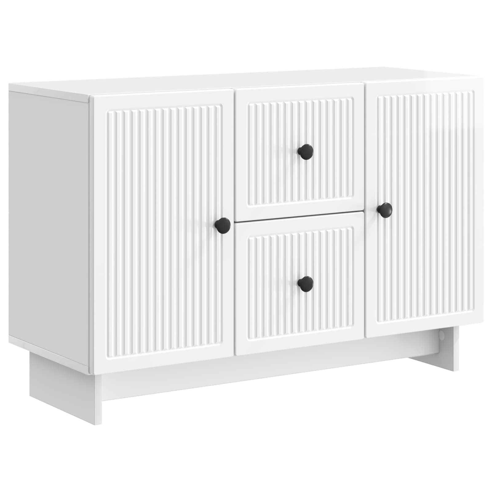 Sideboard Hochglanz Weiß 89 x 34,5 x 60 cm Holzwerkstoff