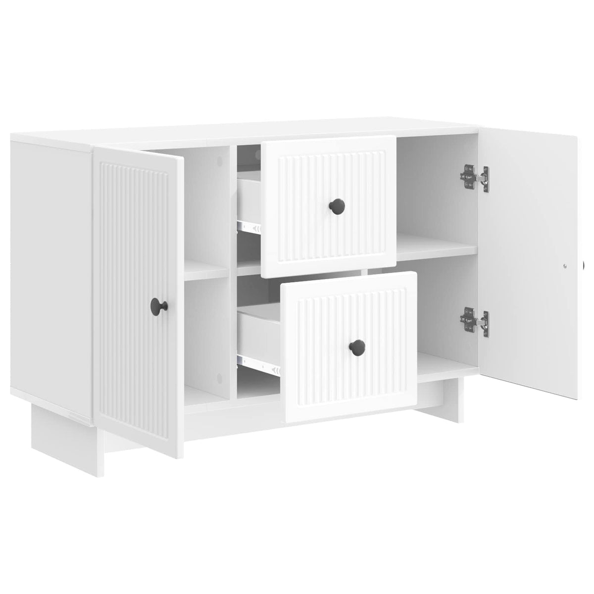 Sideboard Hochglanz Weiß 89 x 34,5 x 60 cm Holzwerkstoff