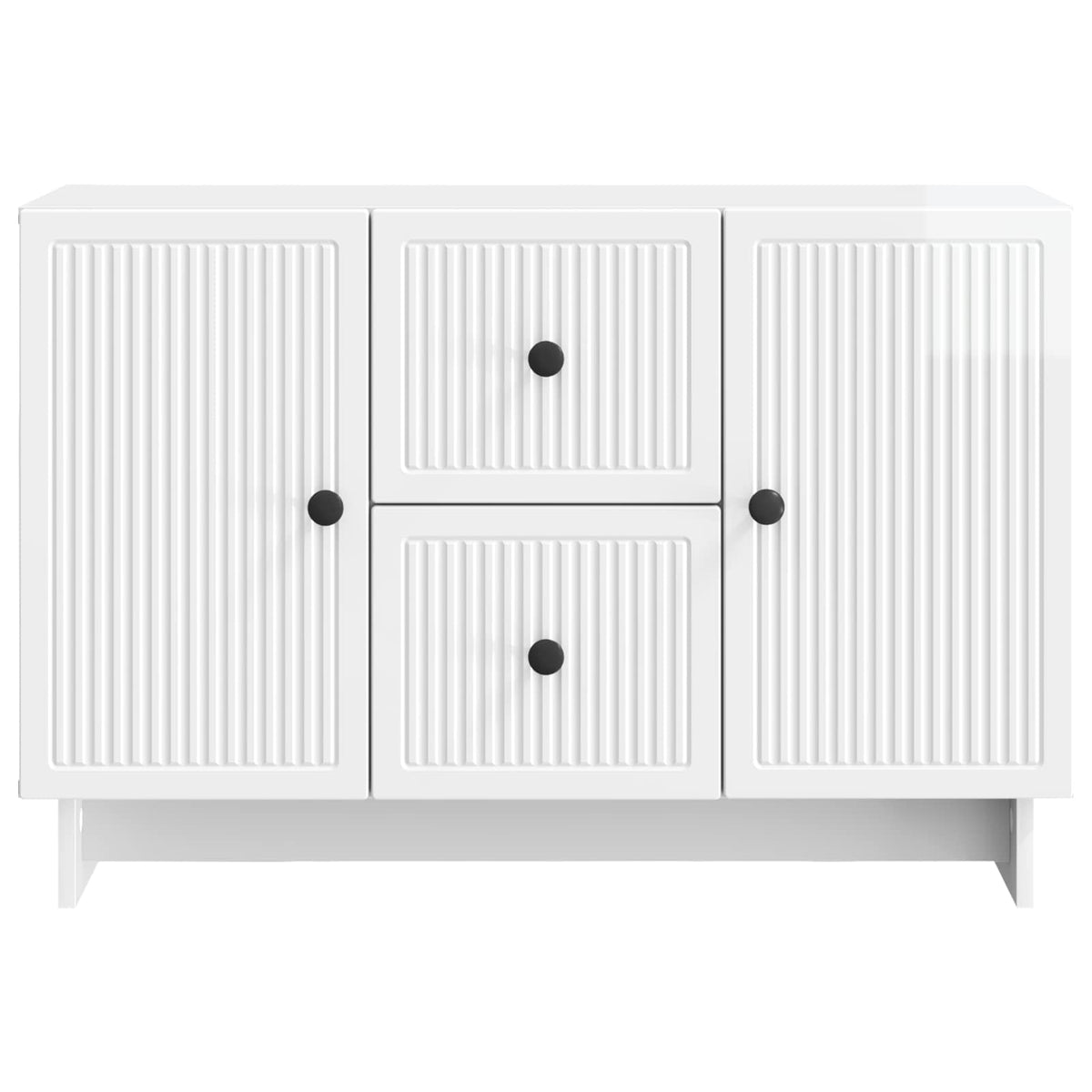 Sideboard Hochglanz Weiß 89 x 34,5 x 60 cm Holzwerkstoff