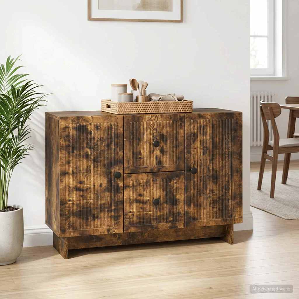 Sideboard Geräucherte Eiche 89 x 34,5 x 60 cm Holzwerkstoff