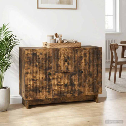 Sideboard Geräucherte Eiche 89 x 34,5 x 60 cm Holzwerkstoff