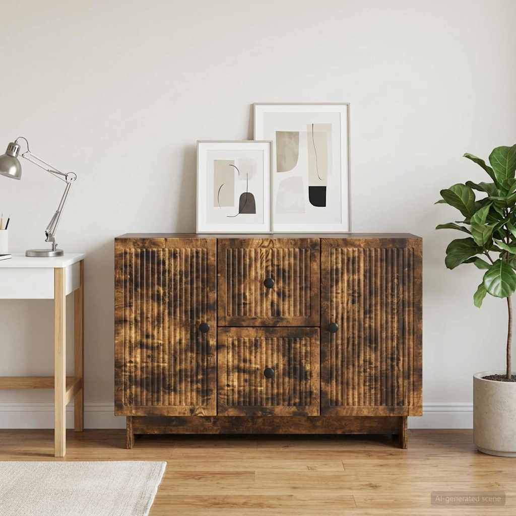 Sideboard Geräucherte Eiche 89 x 34,5 x 60 cm Holzwerkstoff