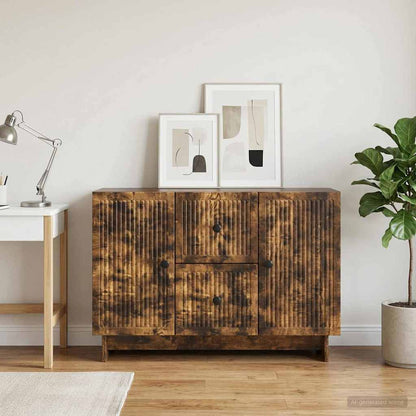 Sideboard Geräucherte Eiche 89 x 34,5 x 60 cm Holzwerkstoff