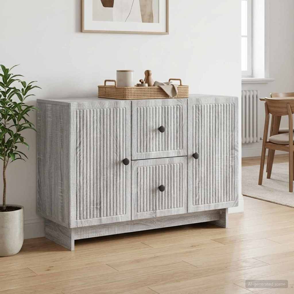 Sideboard Graues Sonoma 89 x 34,5 x 60 cm Holzwerkstoff