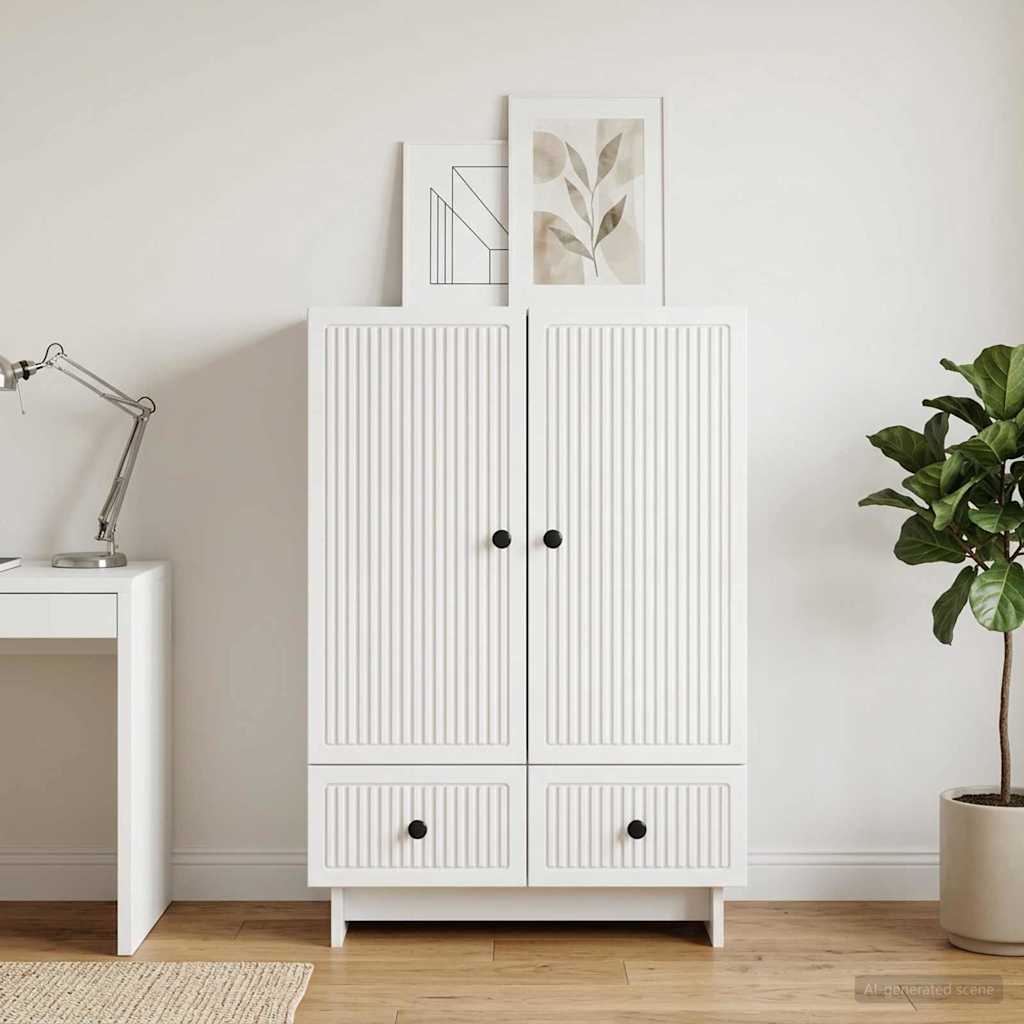 Sideboard Weiß 66 x 34,5 x 95 cm Holzwerkstoff