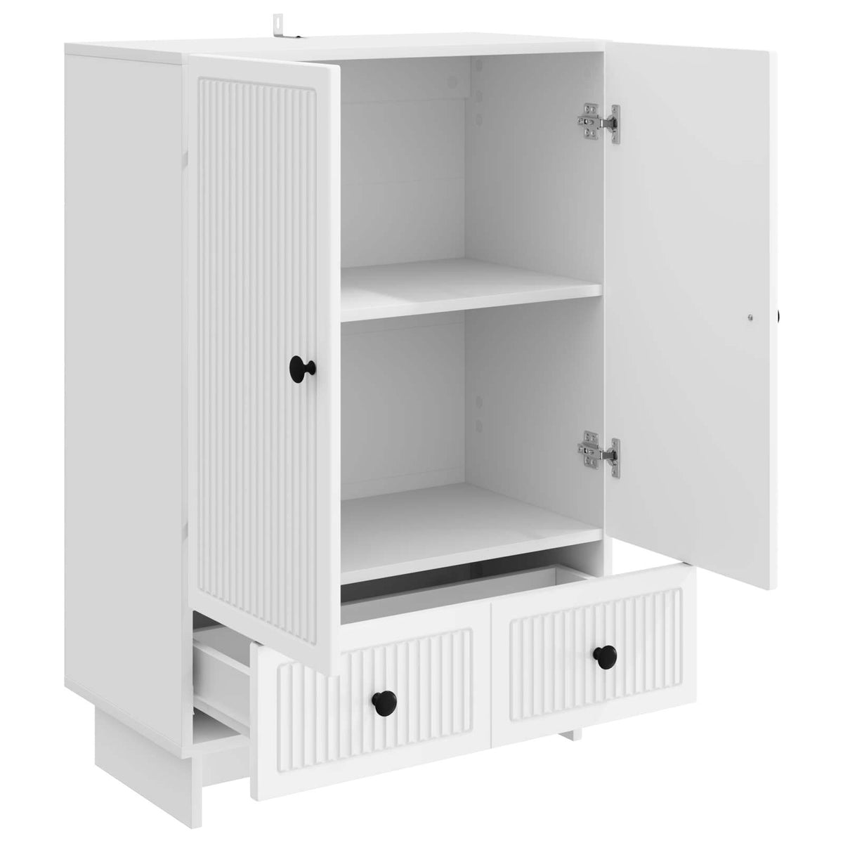 Sideboard Weiß 66 x 34,5 x 95 cm Holzwerkstoff