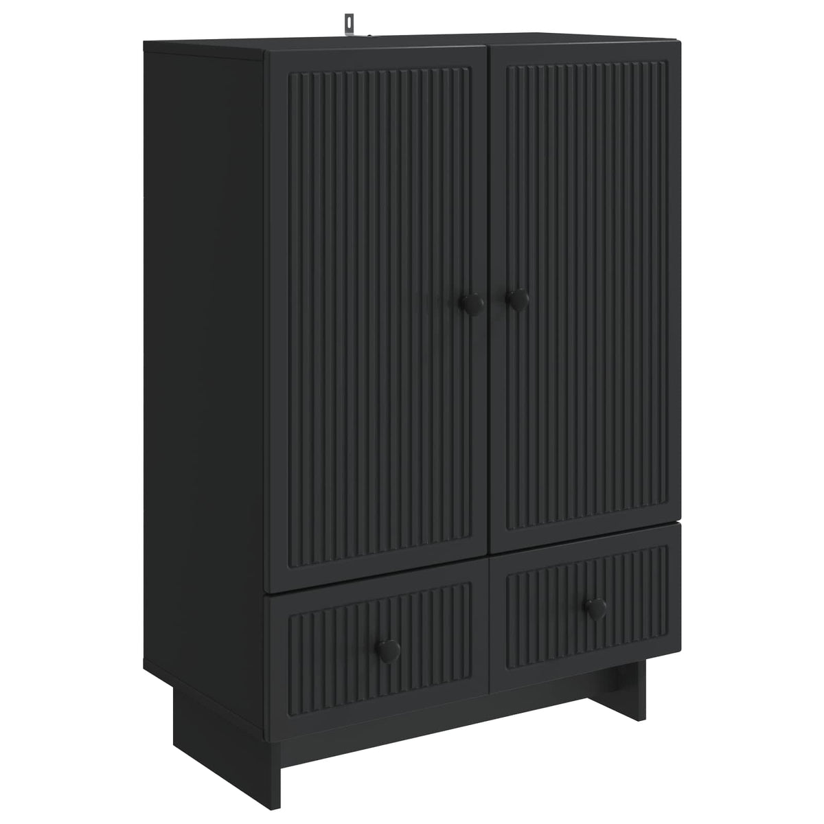 Sideboard Schwarz 66 x 34,5 x 95 cm Holzwerkstoff