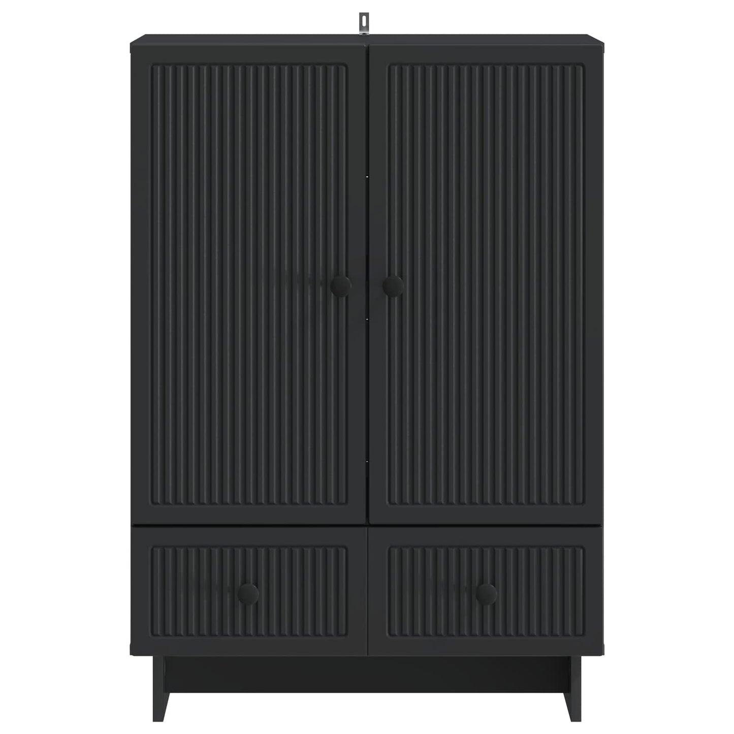 Sideboard Schwarz 66 x 34,5 x 95 cm Holzwerkstoff