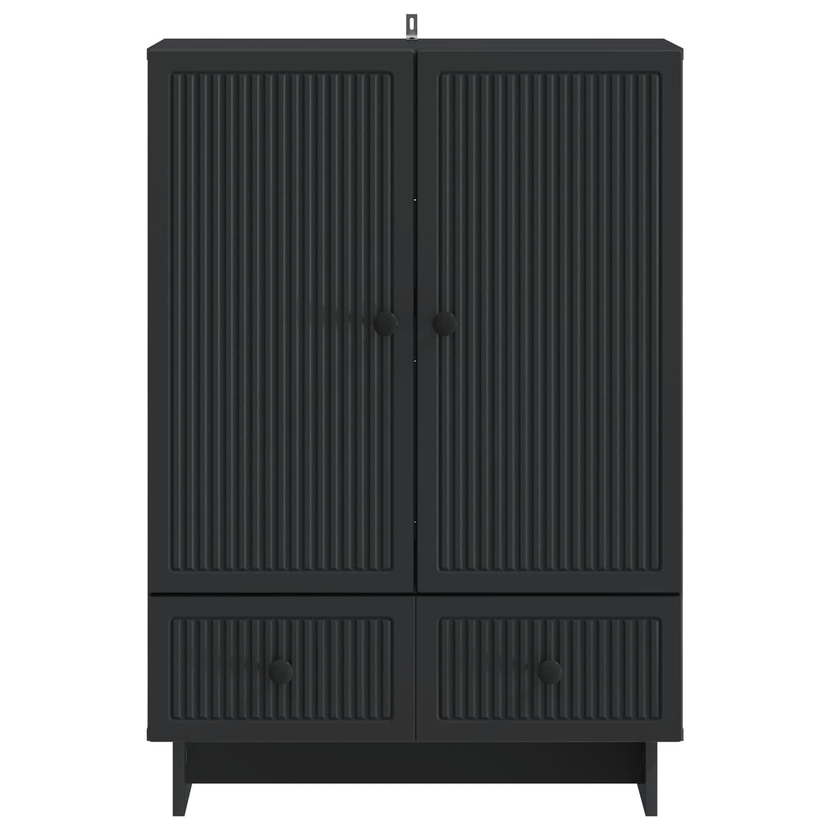 Sideboard Schwarz 66 x 34,5 x 95 cm Holzwerkstoff