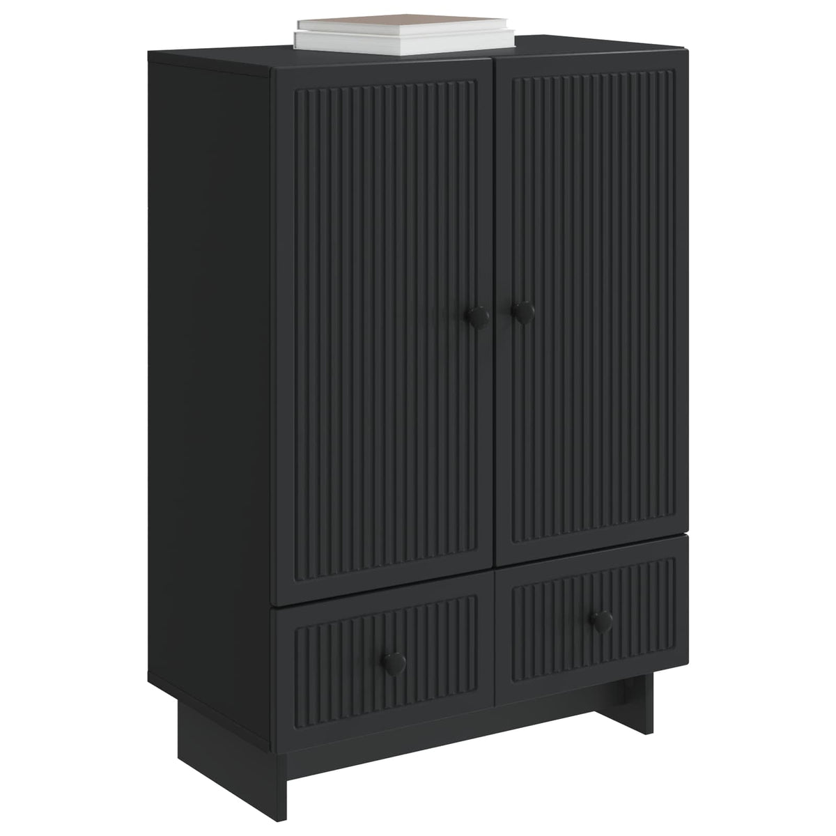 Sideboard Schwarz 66 x 34,5 x 95 cm Holzwerkstoff