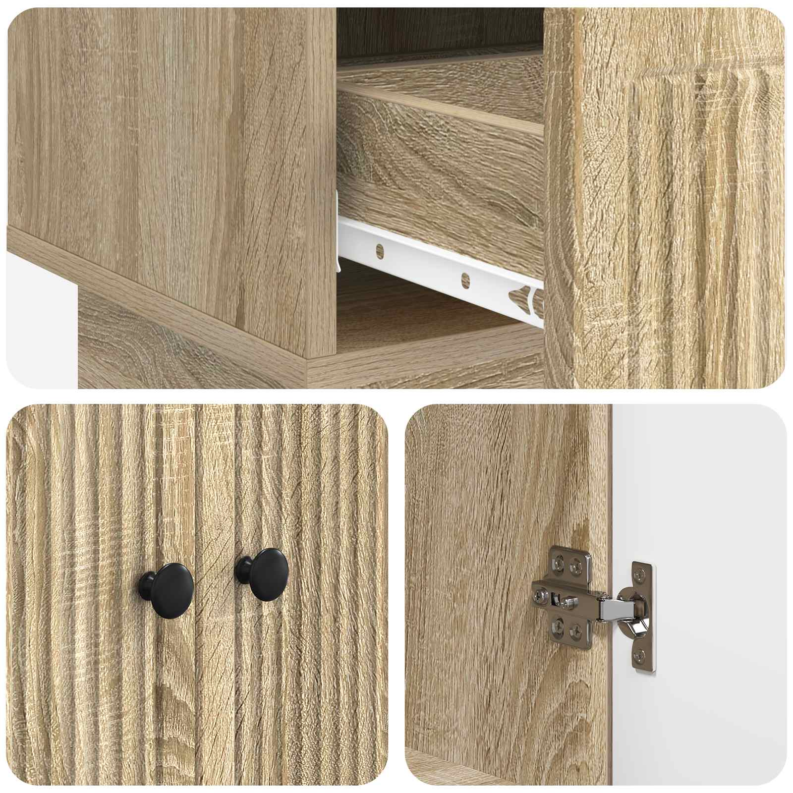 Sideboard Sonoma-Eiche 66 x 34,5 x 95 cm Holzwerkstoff