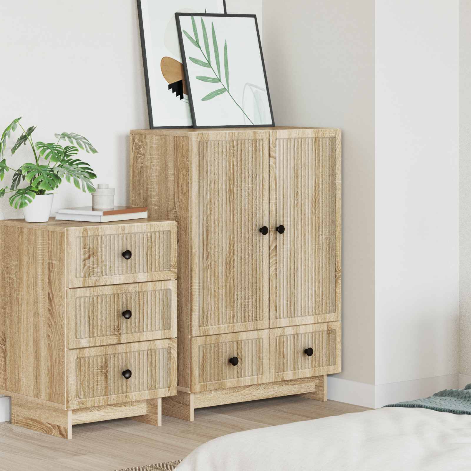 Sideboard Sonoma-Eiche 66 x 34,5 x 95 cm Holzwerkstoff