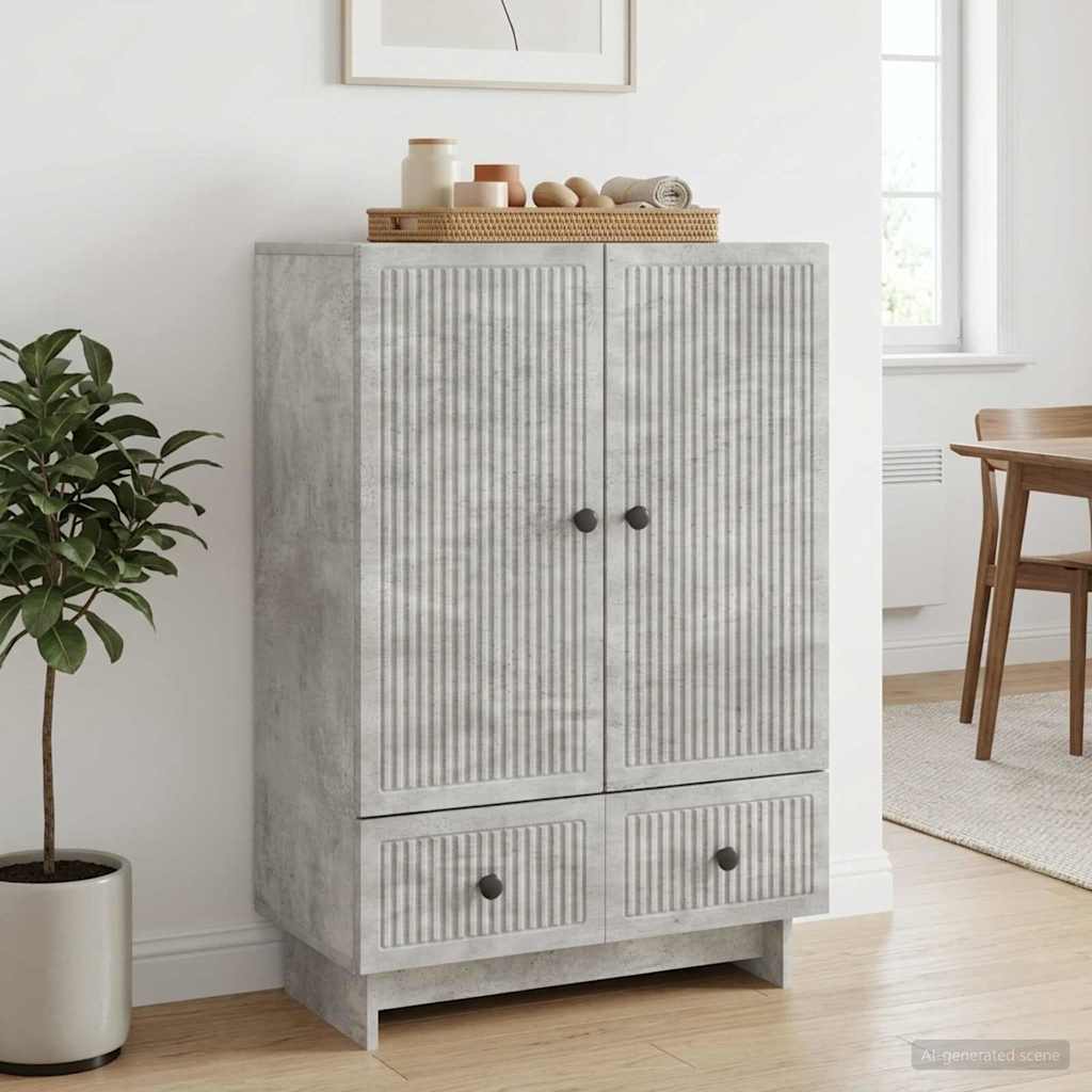 Sideboard Betongrau 66 x 34,5 x 95 cm Holzwerkstoff
