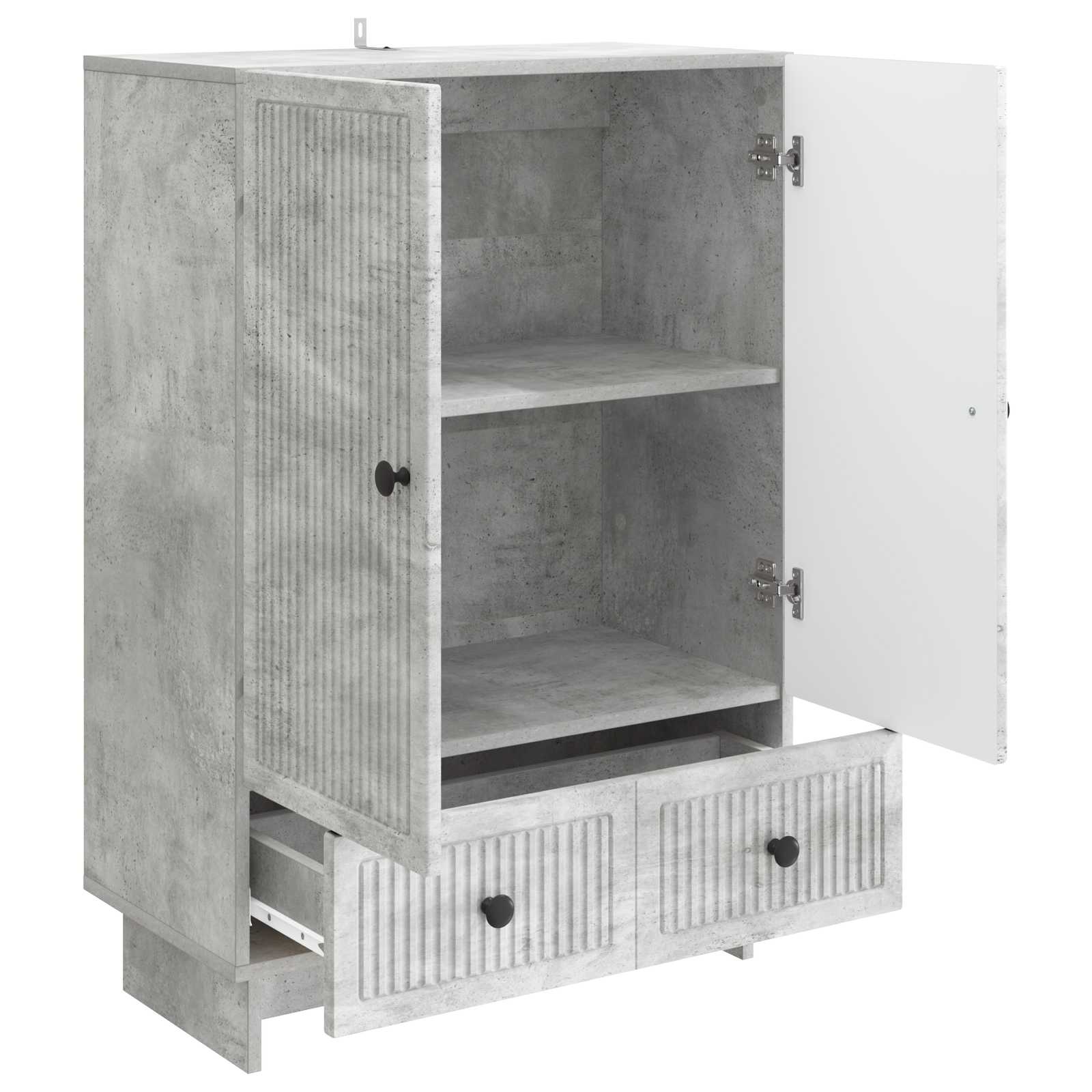 Sideboard Betongrau 66 x 34,5 x 95 cm Holzwerkstoff