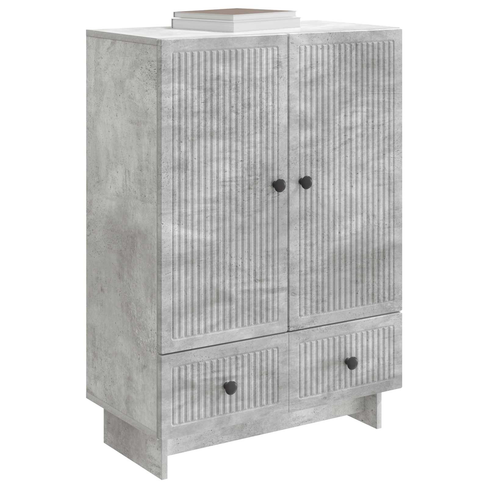 Sideboard Betongrau 66 x 34,5 x 95 cm Holzwerkstoff