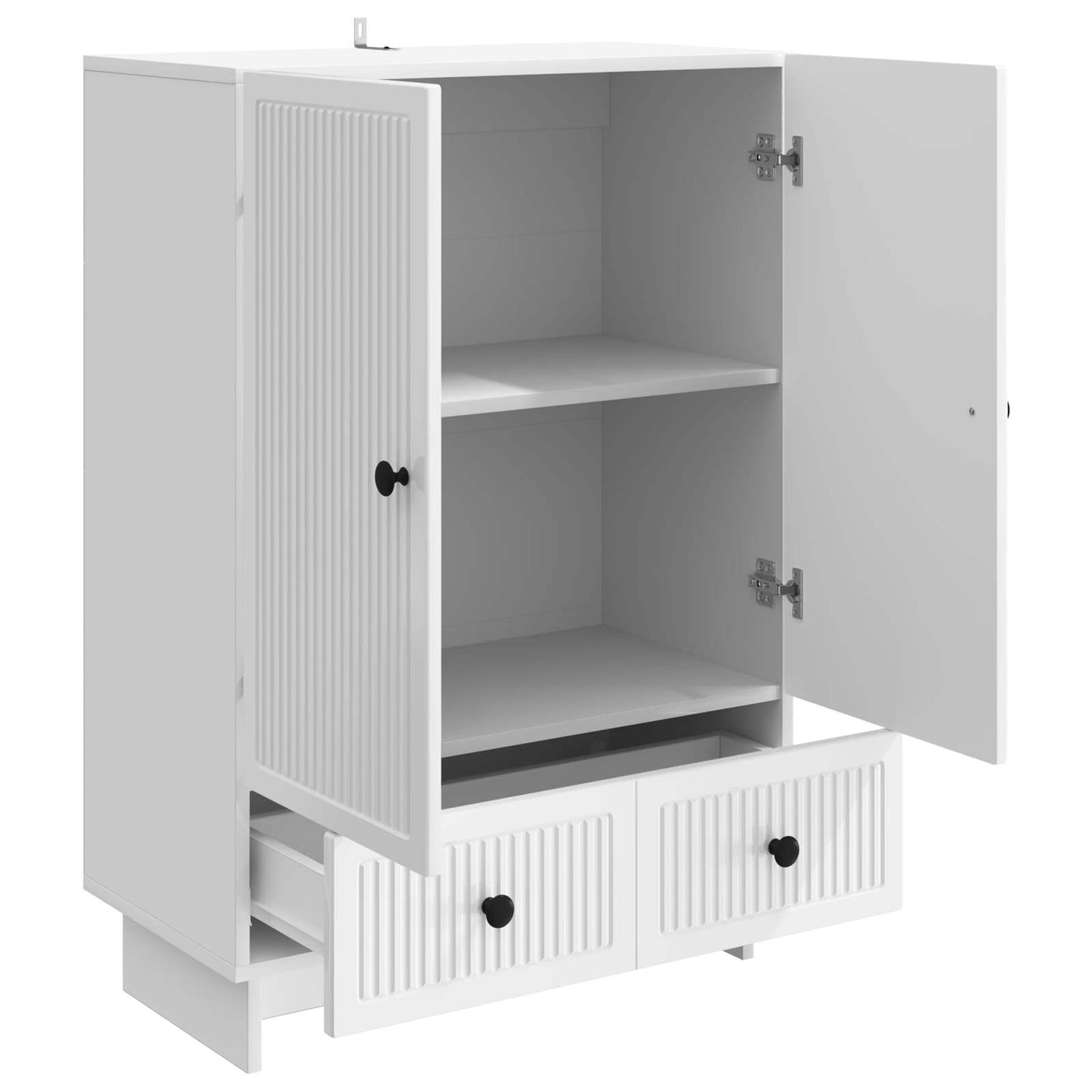 Sideboard Hochglanz Weiß 66 x 34,5 x 95 cm Holzwerkstoff