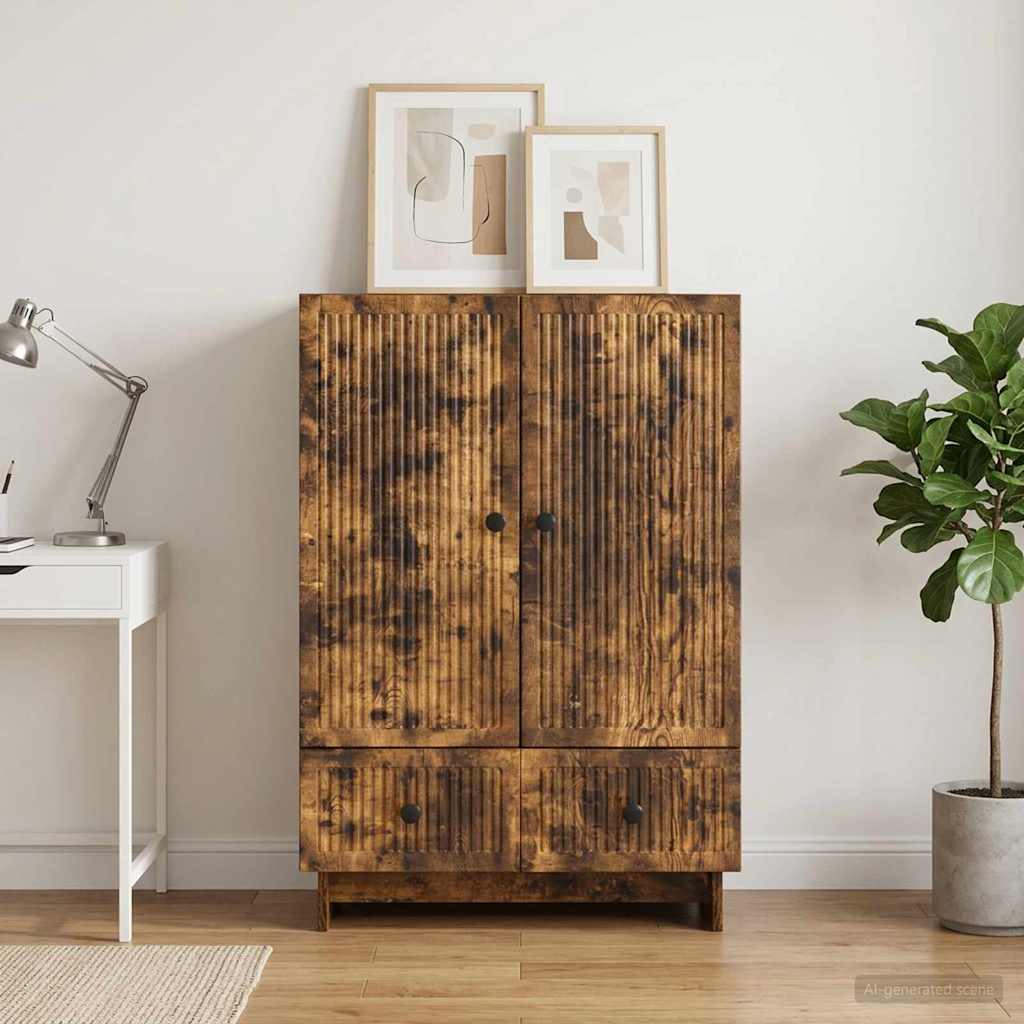 Sideboard Geräucherte Eiche 66 x 34,5 x 95 cm Holzwerkstoff
