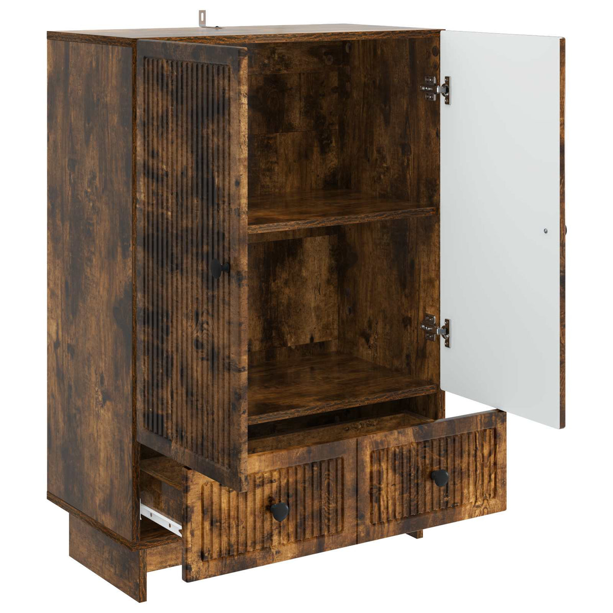 Sideboard Geräucherte Eiche 66 x 34,5 x 95 cm Holzwerkstoff