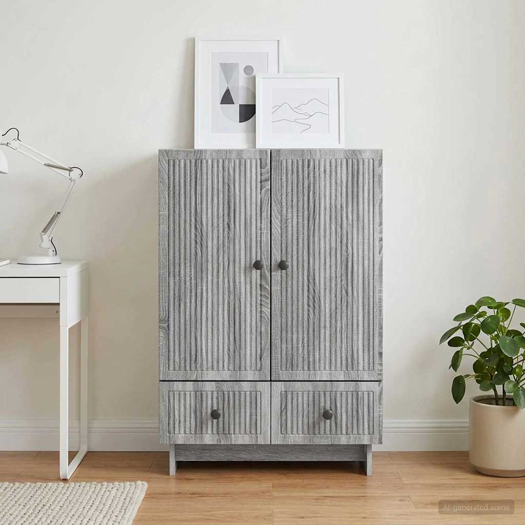 Sideboard Graues Sonoma 66 x 34,5 x 95 cm Holzwerkstoff