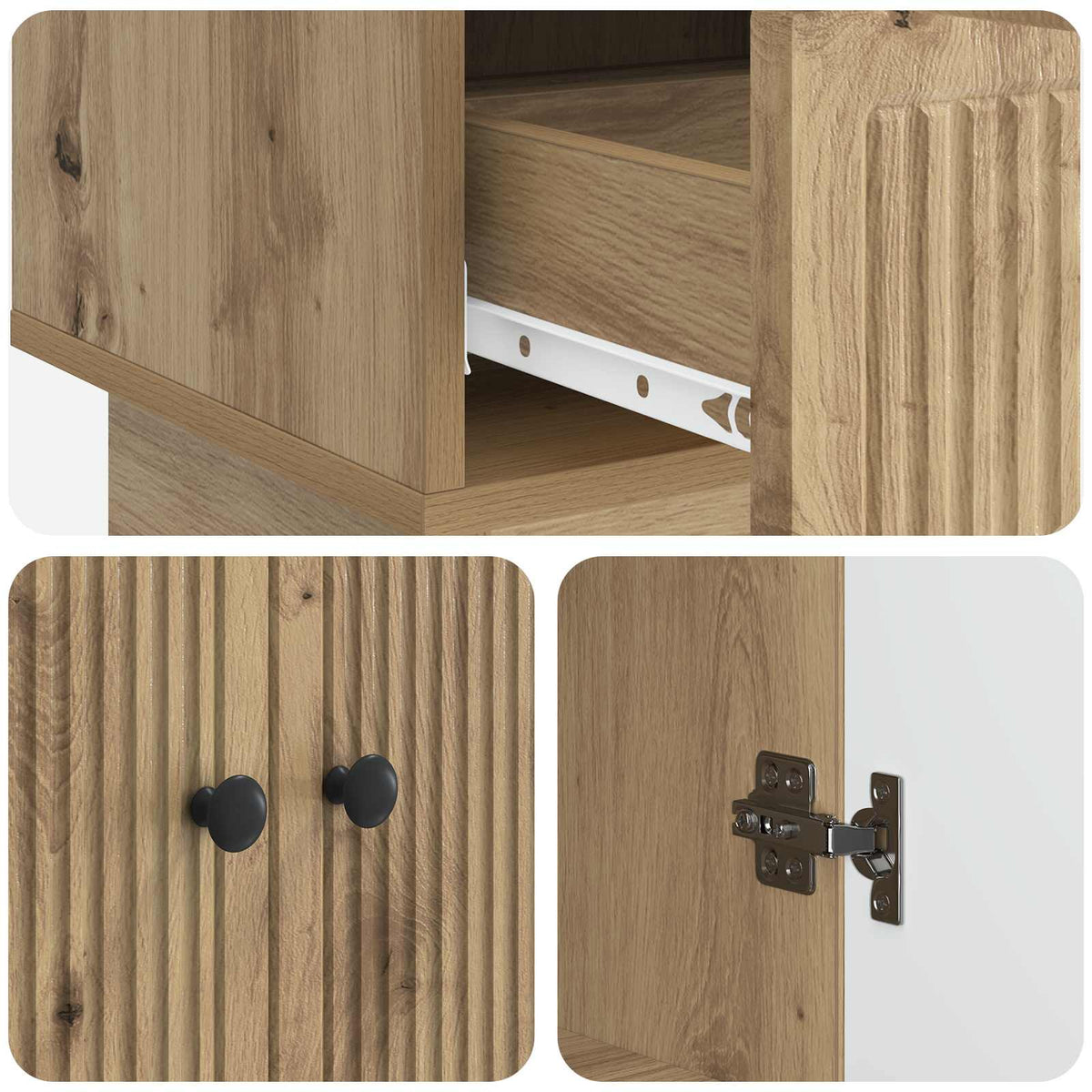 Sideboard Artisan-Eiche 66 x 34,5 x 95 cm Holzwerkstoff