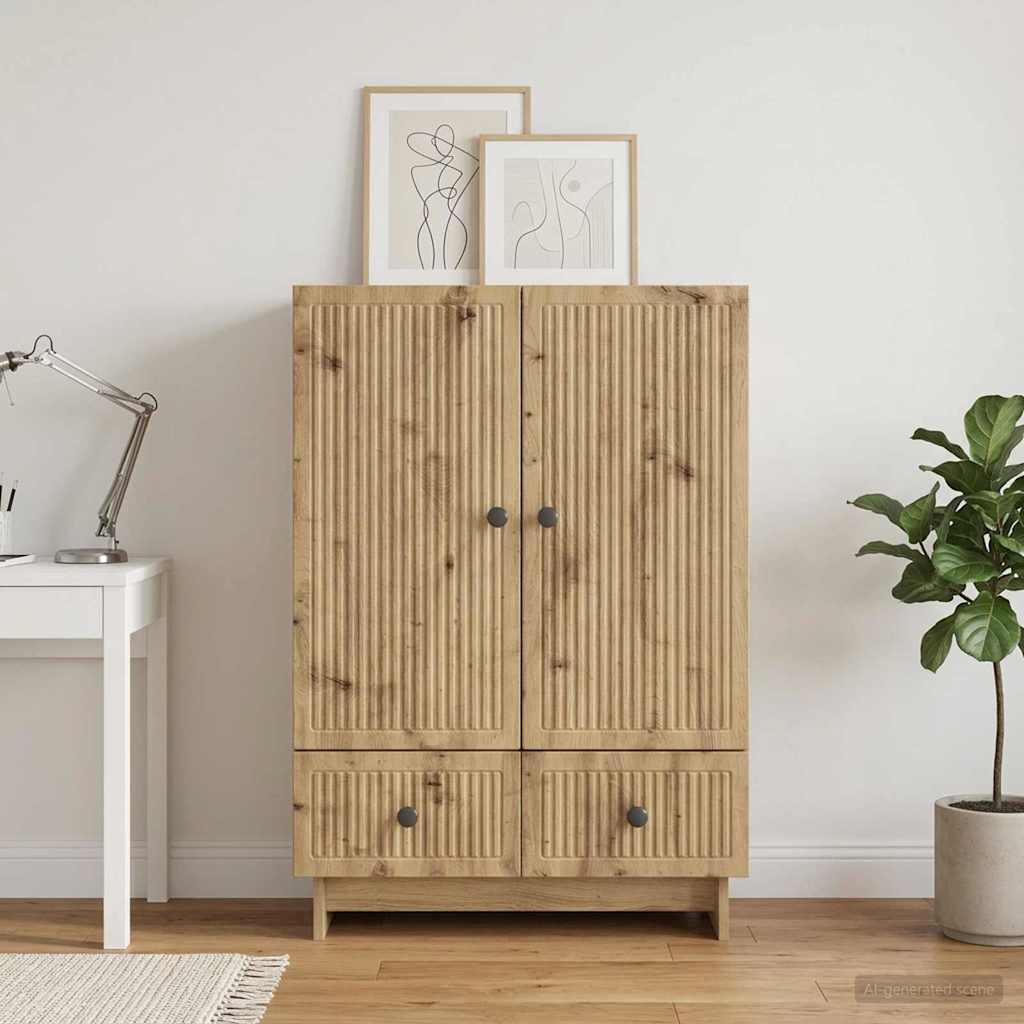 Sideboard Artisan-Eiche 66 x 34,5 x 95 cm Holzwerkstoff