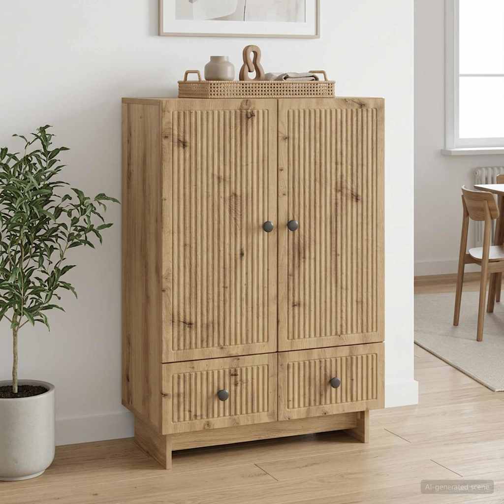 Sideboard Artisan-Eiche 66 x 34,5 x 95 cm Holzwerkstoff