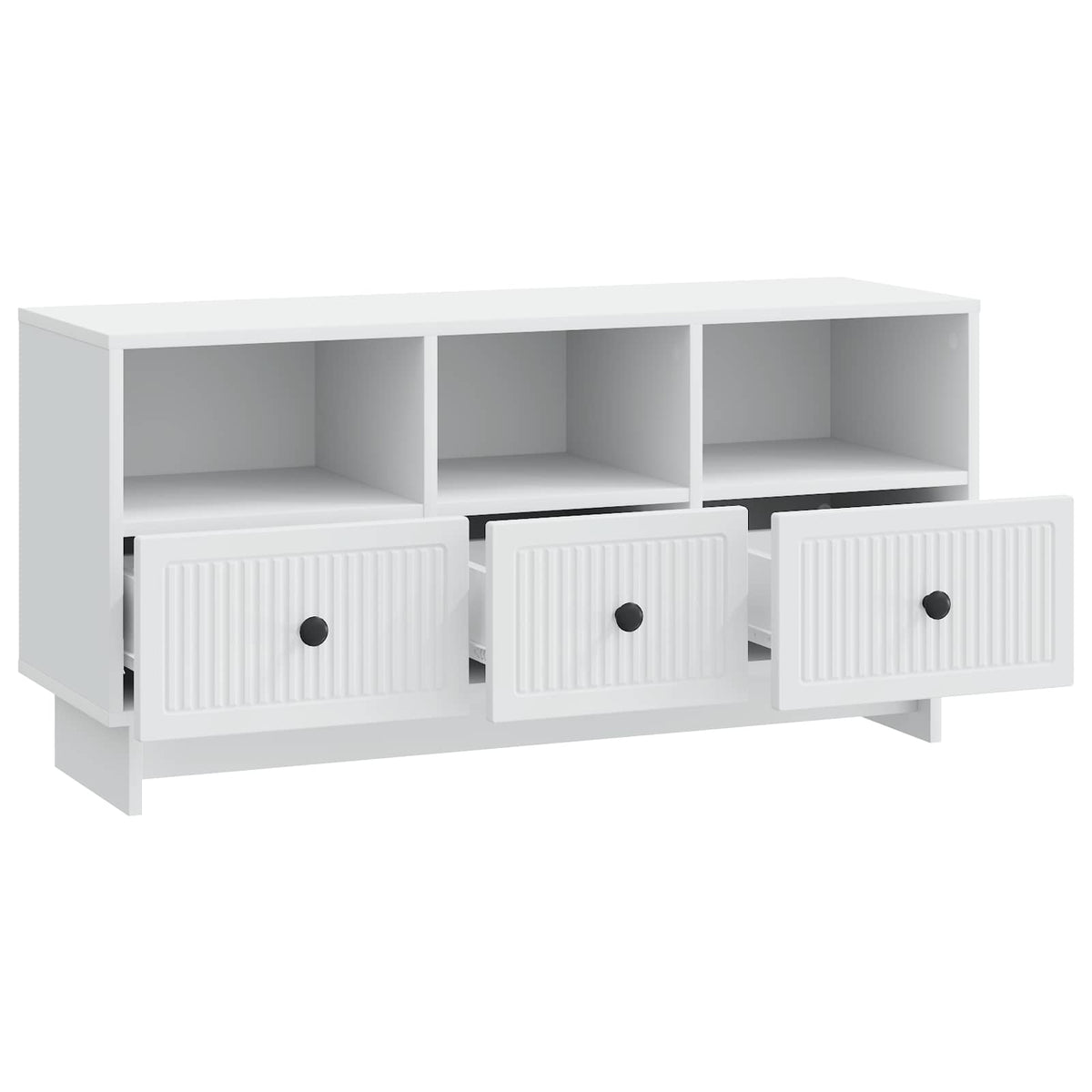 TV-Schränk mit Schubladen Weiß 102 x 34,5 x 50 cm Holzwerkstoff
