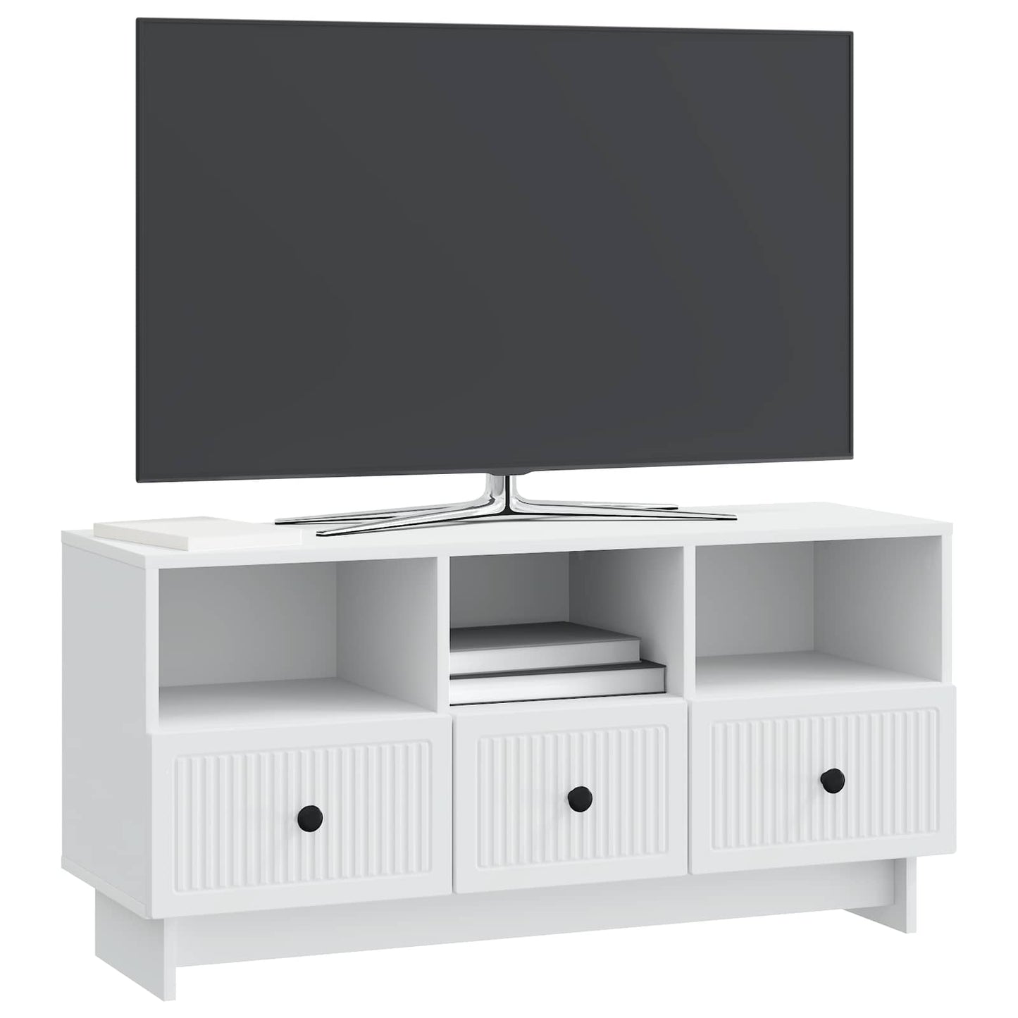 TV-Schränk mit Schubladen Weiß 102 x 34,5 x 50 cm Holzwerkstoff