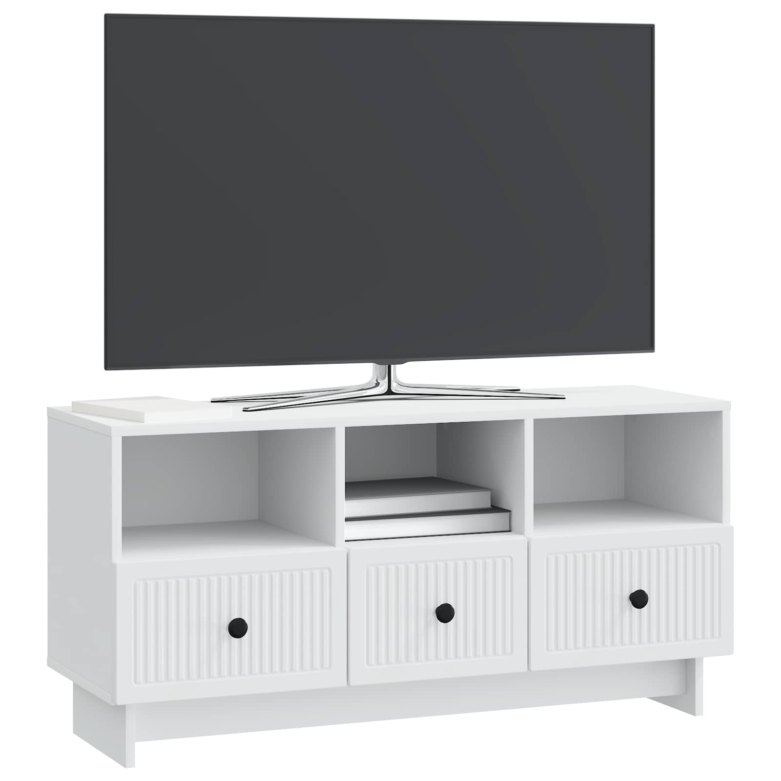 TV-Schränk mit Schubladen Weiß 102 x 34,5 x 50 cm Holzwerkstoff