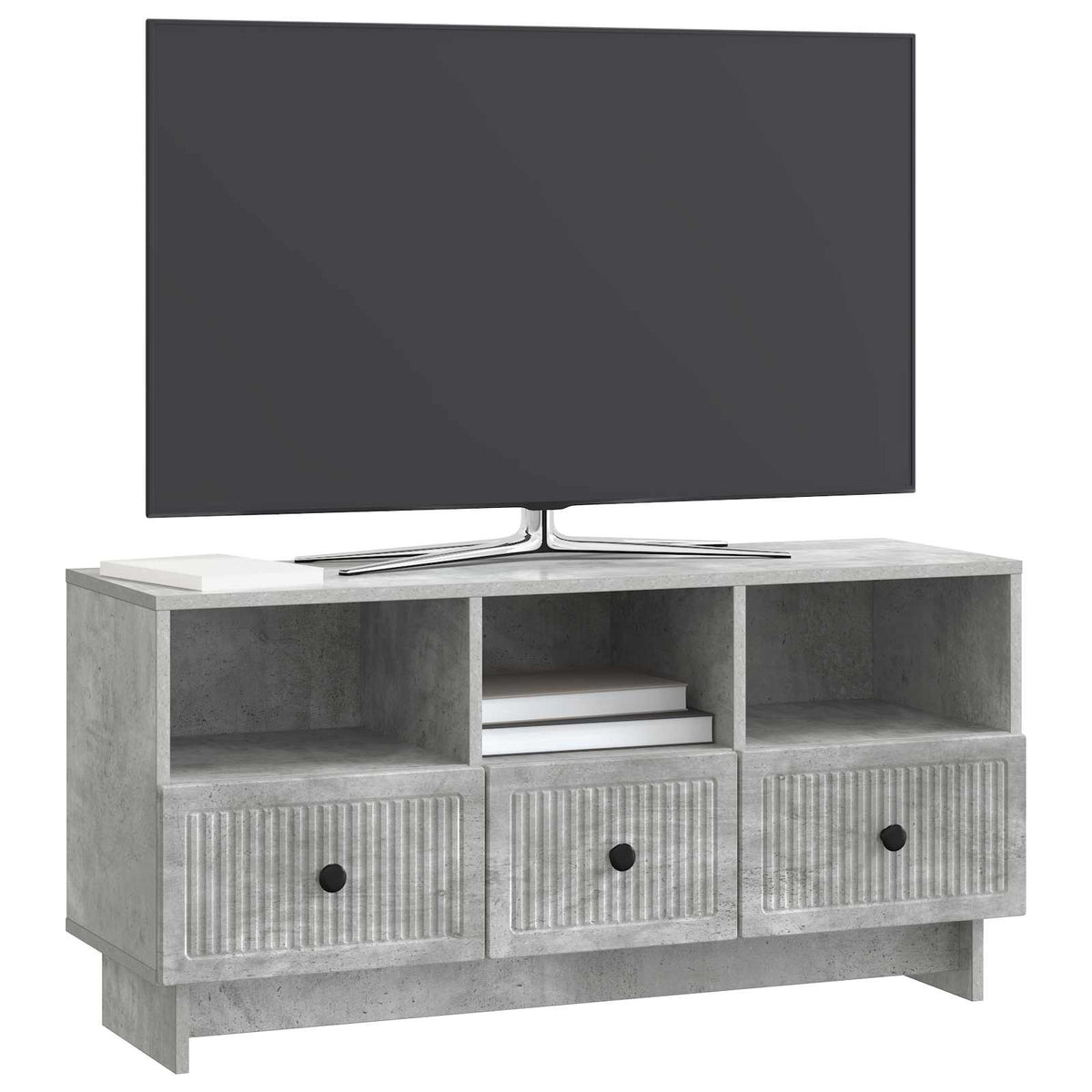TV-Schränk Betongrau 102 x 34,5 x 50 cm Holzwerkstoff