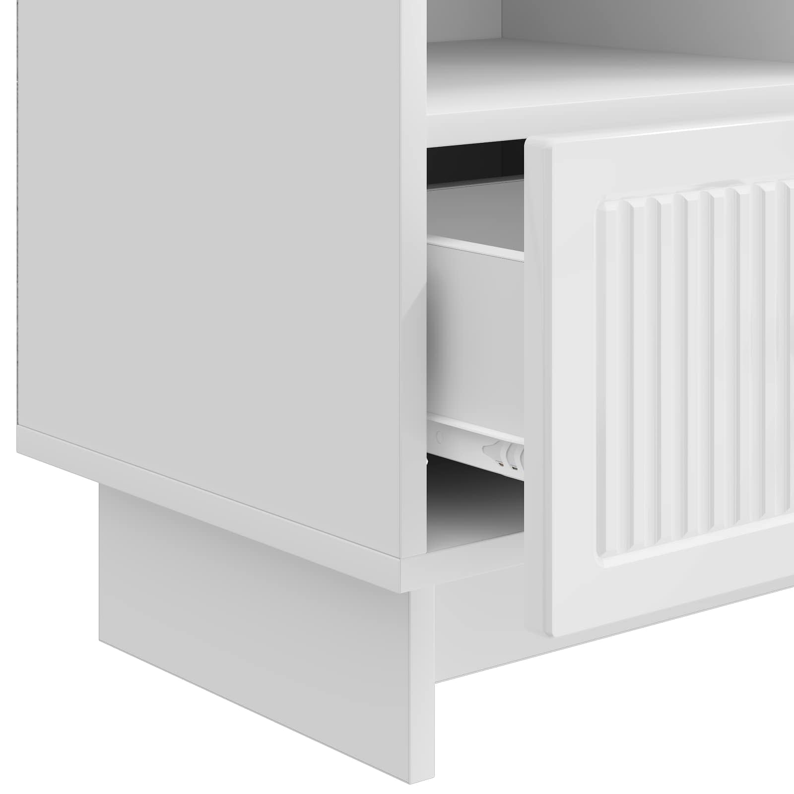 TV-Schränk Hochglanz Weiß 102 x 34,5 x 50 cm Holzwerkstoff
