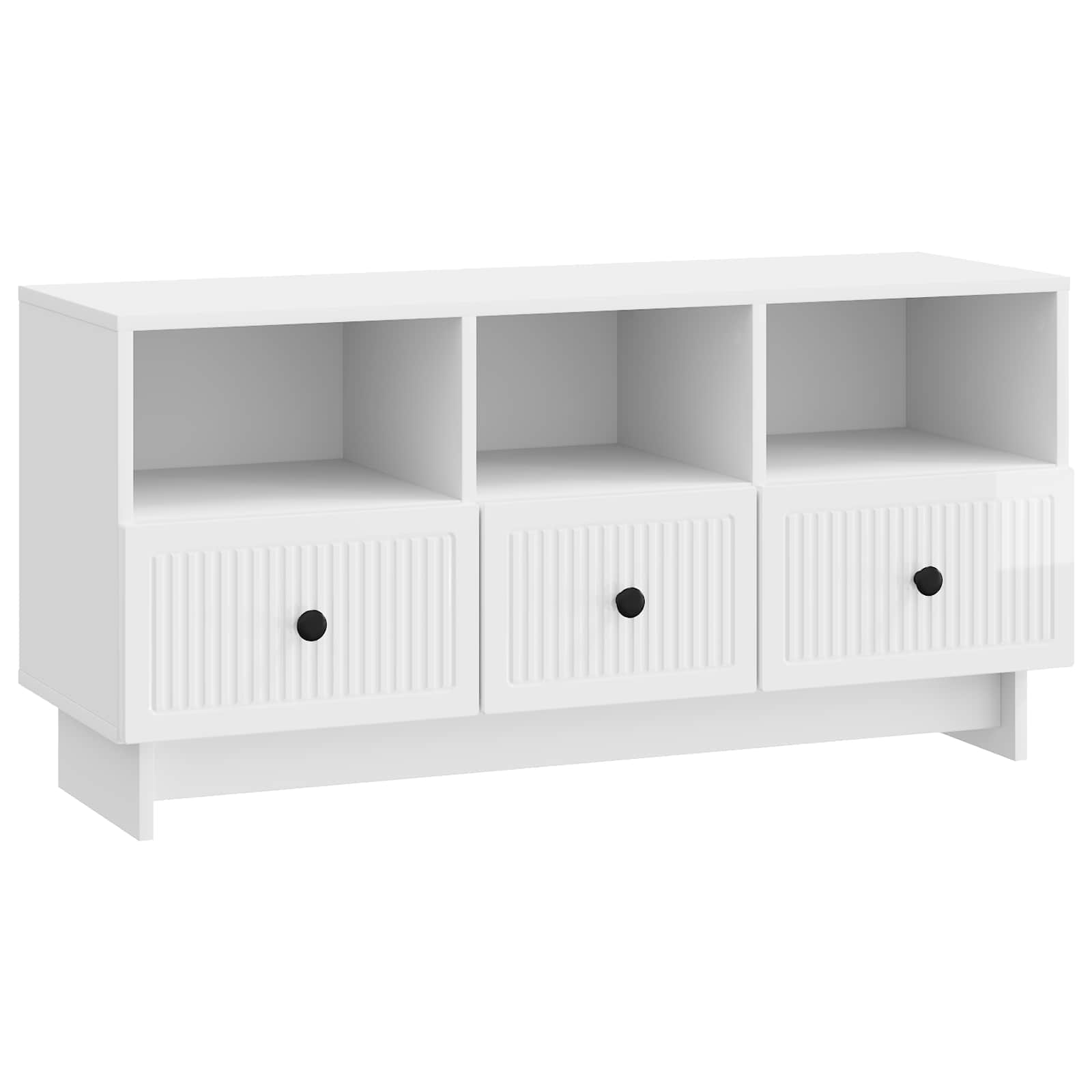 TV-Schränk Hochglanz Weiß 102 x 34,5 x 50 cm Holzwerkstoff