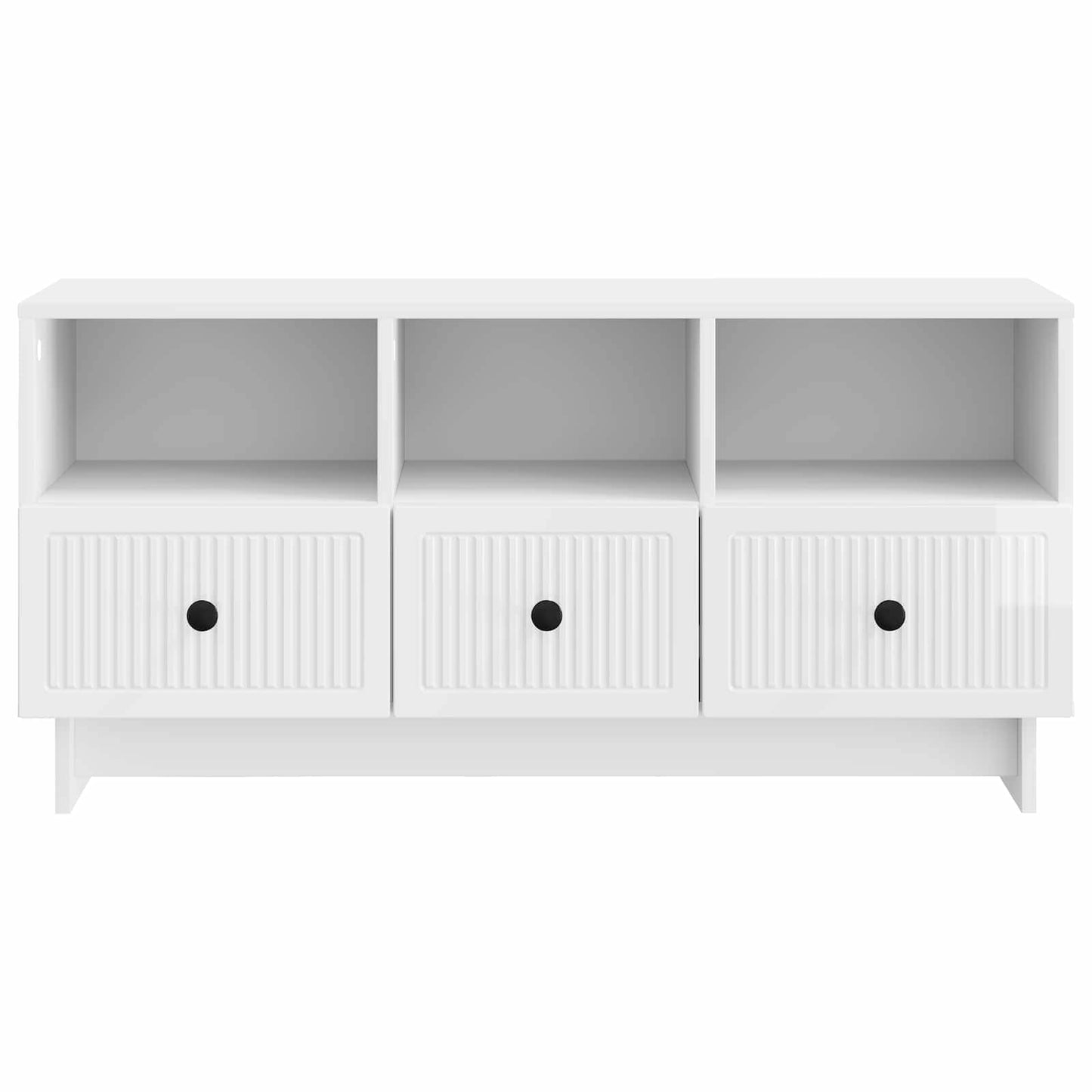 TV-Schränk Hochglanz Weiß 102 x 34,5 x 50 cm Holzwerkstoff