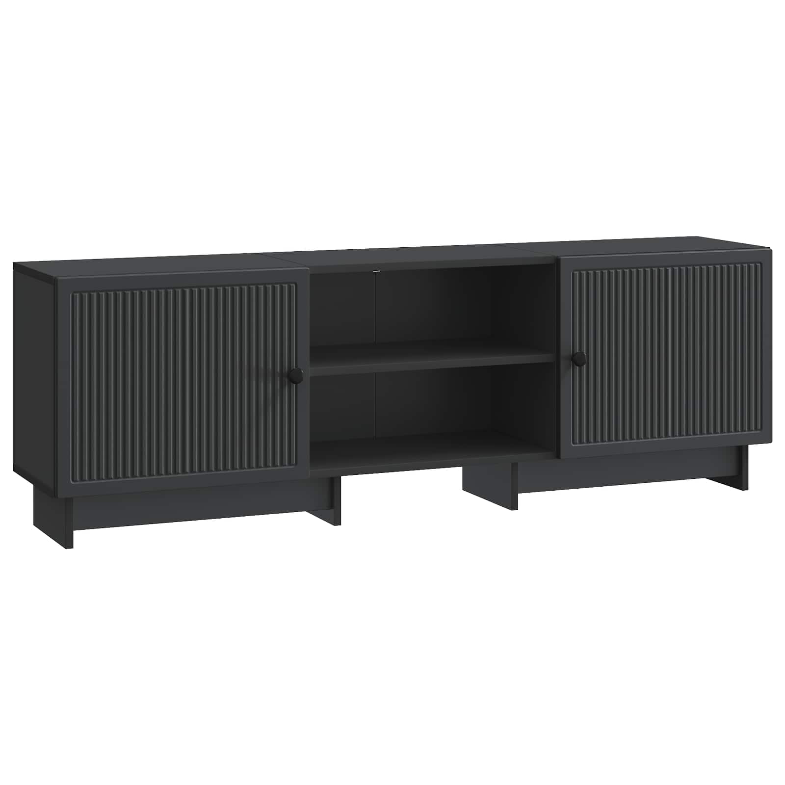 TV-Schränk 150 x 31 x 50 cm Schwarz Holzwerkstoff