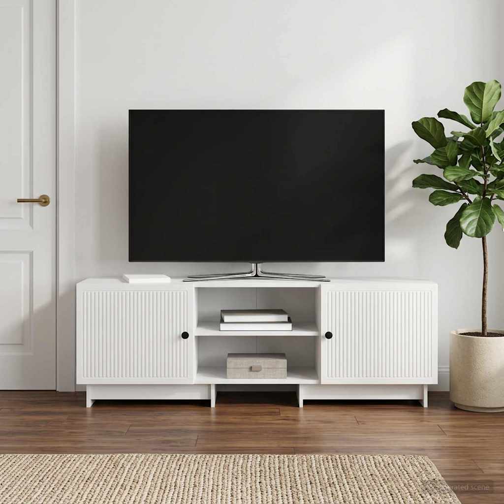 TV-Schränk 150 x 31 x 50 cm Hochglanz Weiß Holzwerkstoff