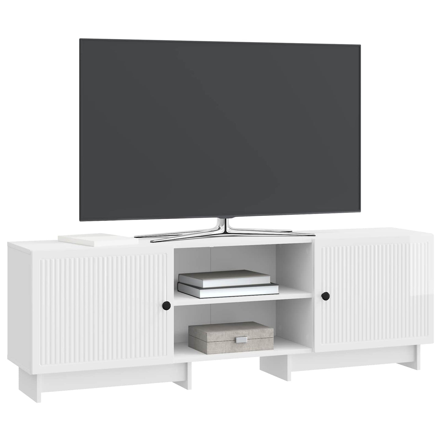 TV-Schränk 150 x 31 x 50 cm Hochglanz Weiß Holzwerkstoff